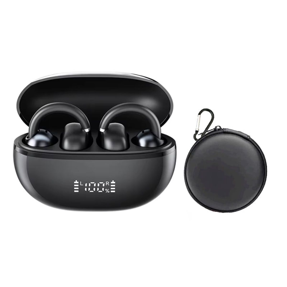 HAYLOU - HAYLOU Audifonos AirFree TWS BT 54 batería de 24H-Negro y Estuche