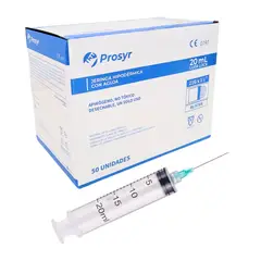 GENERICO - Jeringa Luer Lock 20cc 21G X 1 12 Caja 50 Un Prosyr