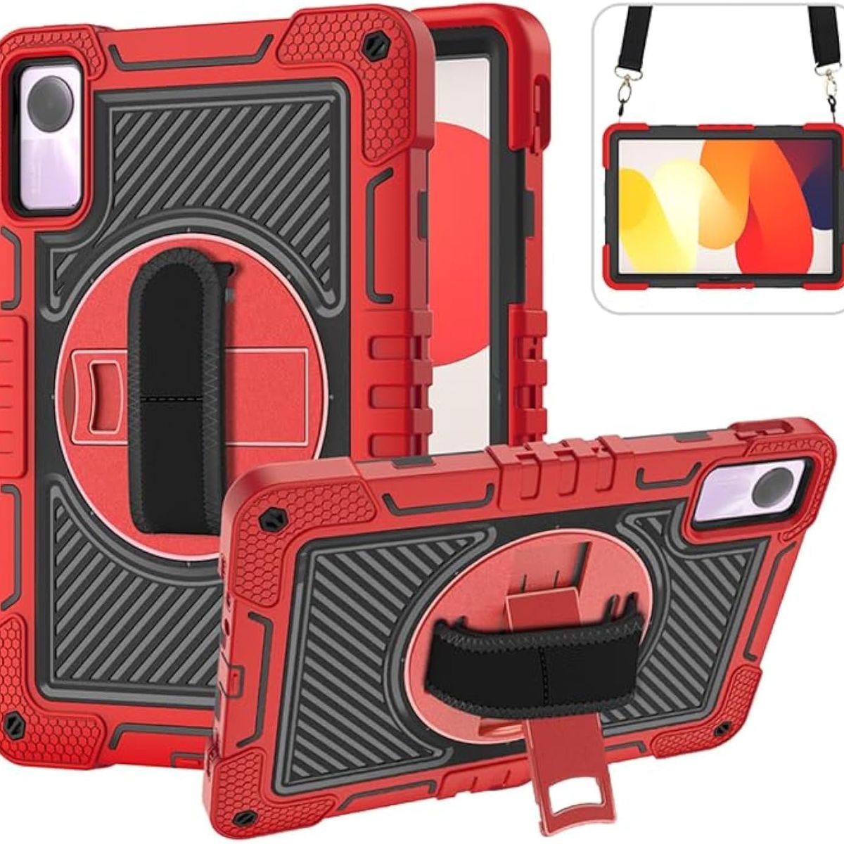 GENERICO - Funda Antigolpes Compatible Con Xiaomi Redmi Pad Se Rojo