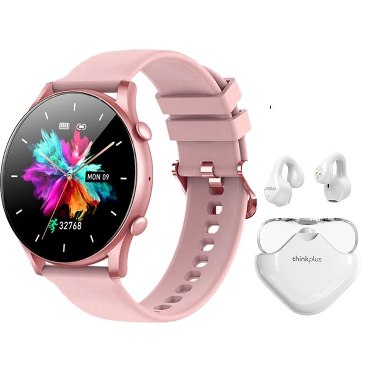 LENOVO - Lenovo XT61 De Audífonos tws-Blanco y Toumi Watch Fit 3 Pro