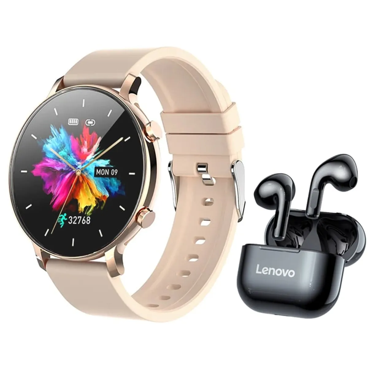 LENOVO - Lenovo LP40 De Audífonos tws-Negro y Toumi Watch Fit 3 Pro-G