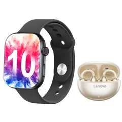 LENOVO - Audífonos TA140-Blanco Bluetooth y S10 B Reloj inteligente