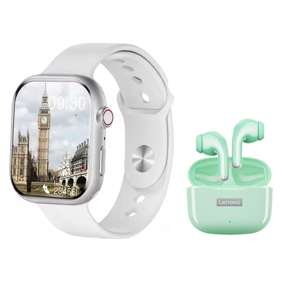 LENOVO - Lenovo LP40 PRO V Audífonos Bluetooth y S10 reloj inteligente W