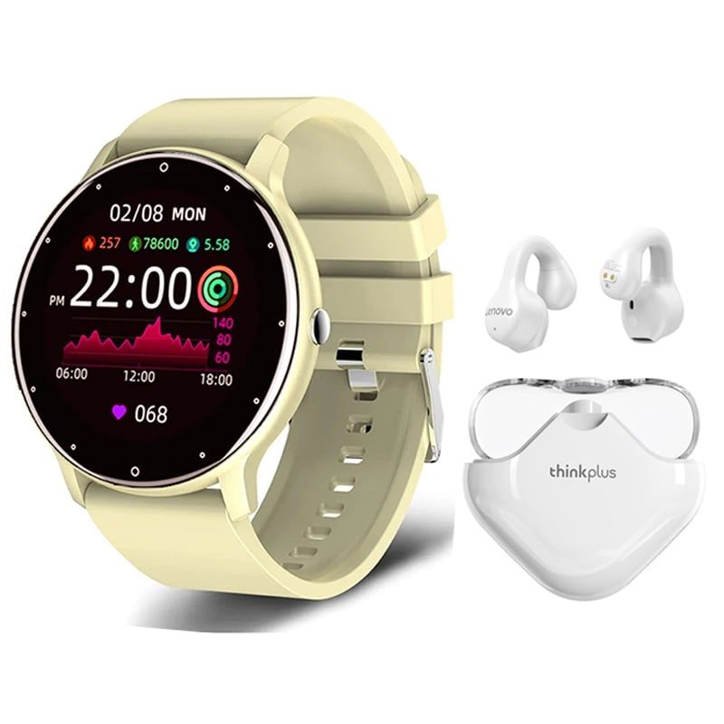 LENOVO - Audífonos Lenovo XT61-Blanco y Toumi Fit 2-Y watch Reloj inteligente