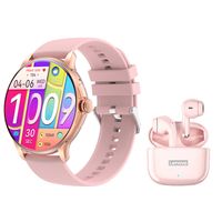 Toumi Watch GT-H9-P Amoled y LP40 Pro-Rosa De Audífonos tws