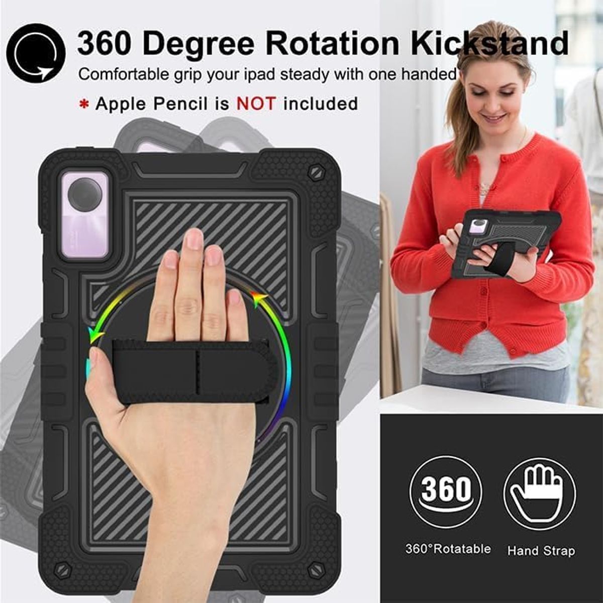 GENERICO - Funda Antigolpes Compatible Con Xiaomi Redmi Pad Se Negro