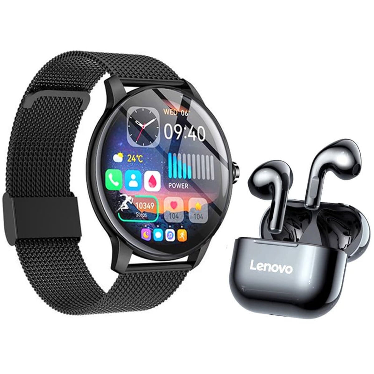 LENOVO - Audífonos Lenovo LP40  y Toumi Fit Pro watch Reloj inteligente