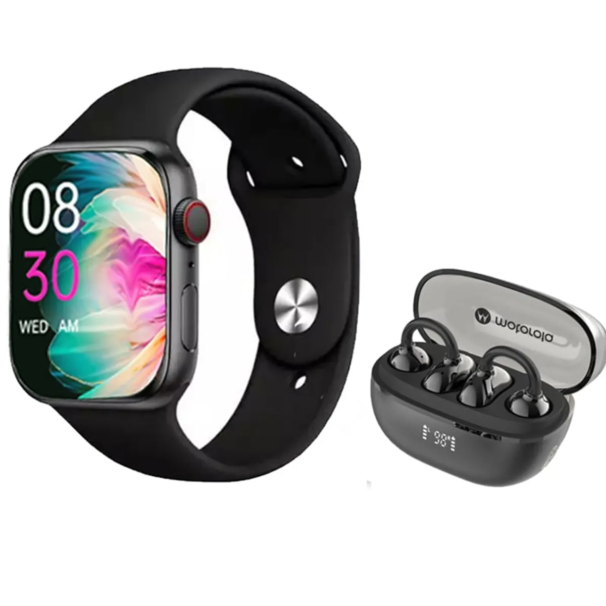 MOTOROLA - Motorola Moto Buds C30-Negro Audífonos tws y Toumi Watch S9 Pro Max-B