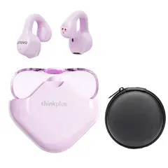 LENOVO - XT61 De Audífonos-Rosa y Bolsa de almacenamiento-Negro
