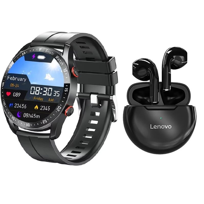 LENOVO - Audífonos Lenovo HT38 - Negro + Toumi Smartwatch