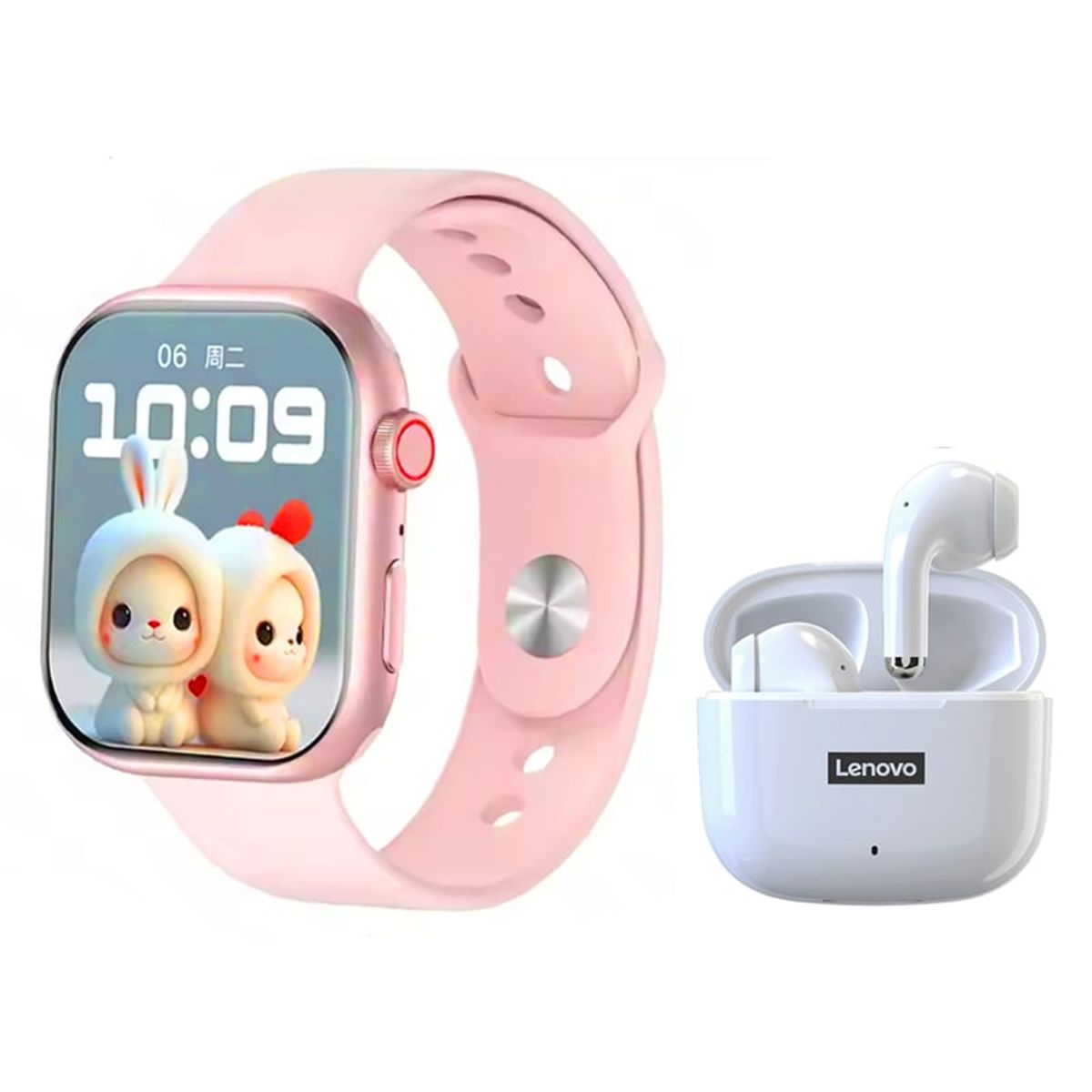 LENOVO - Lenovo LP40 PRO Co Audífonos Bluetooth y S10 reloj inteligente P