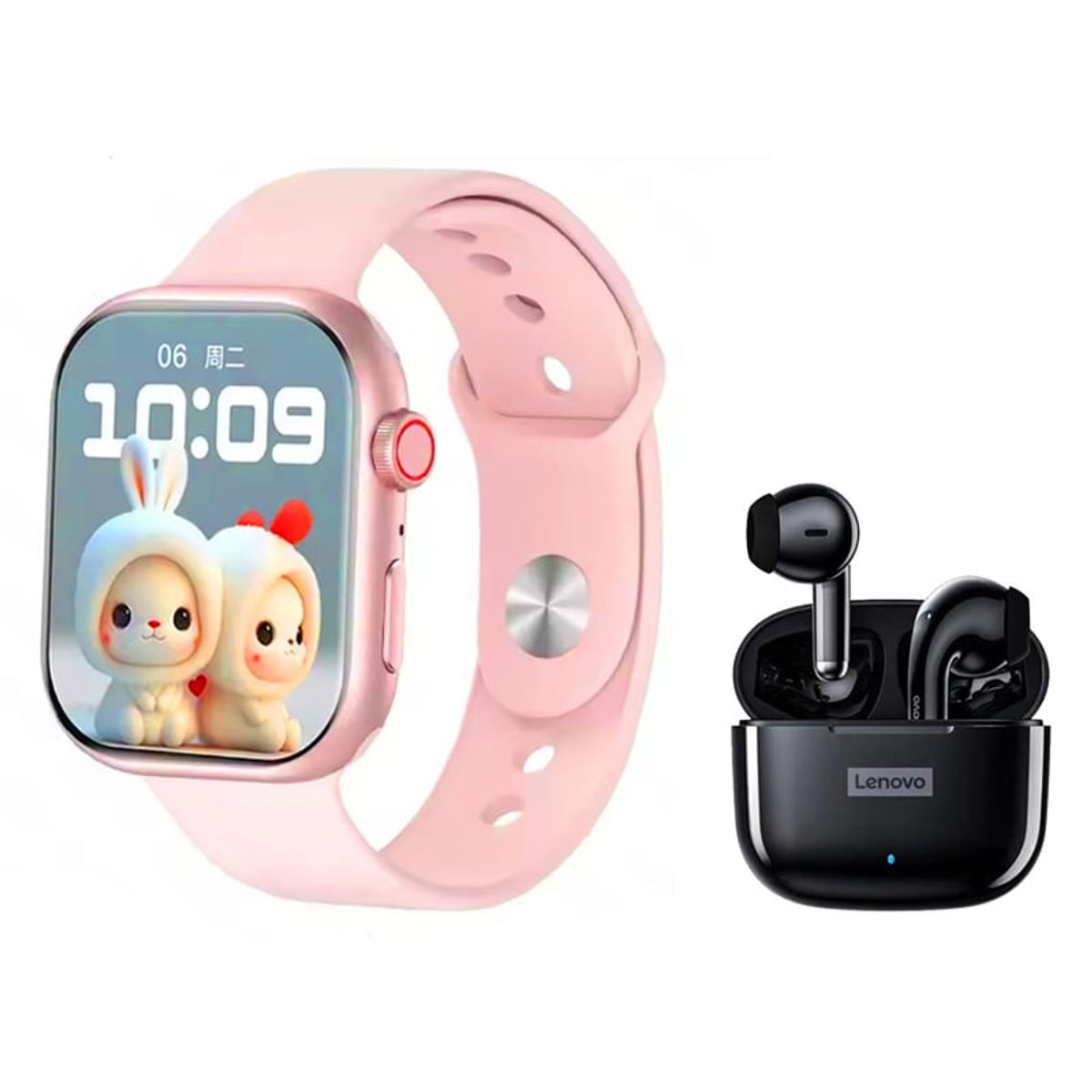 LENOVO - Lenovo LP40 PRO N Audífonos Bluetooth y S10 reloj inteligente P