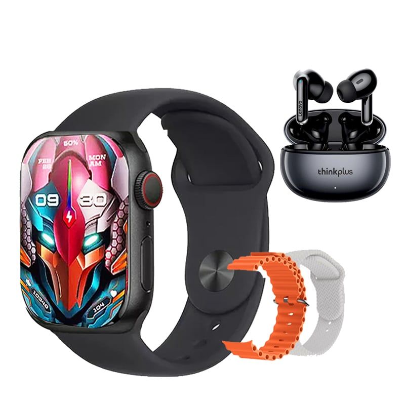 LENOVO - Audífonos Lenovo XT88 Negro y Toumi watch N9 Max-B Reloj inteligente