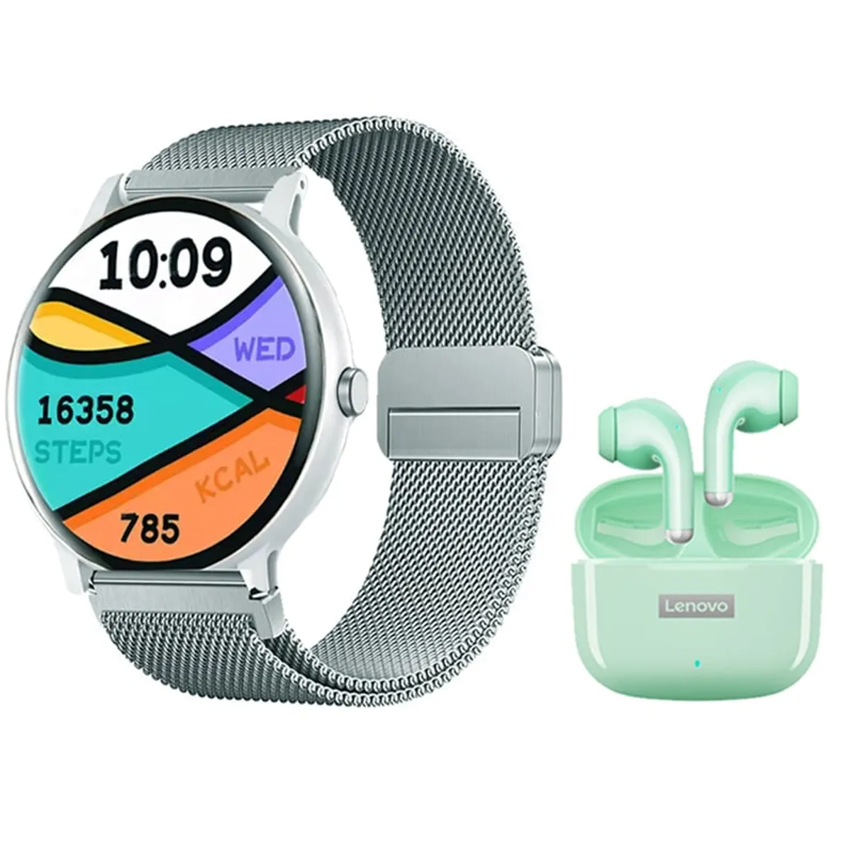 LENOVO - Audífonos Lenovo LP40 Pro  V Bluetooth y Fit Pro-W Reloj inteligente