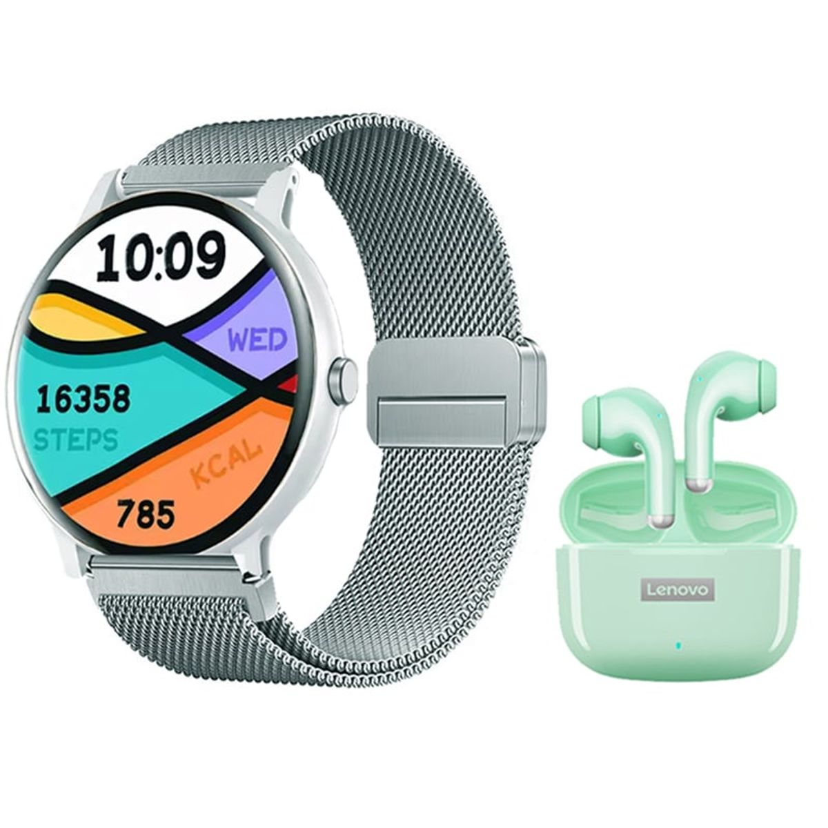 LENOVO - Audífonos Lenovo LP40 Pro  V Bluetooth y Fit Pro-W Reloj inteligente