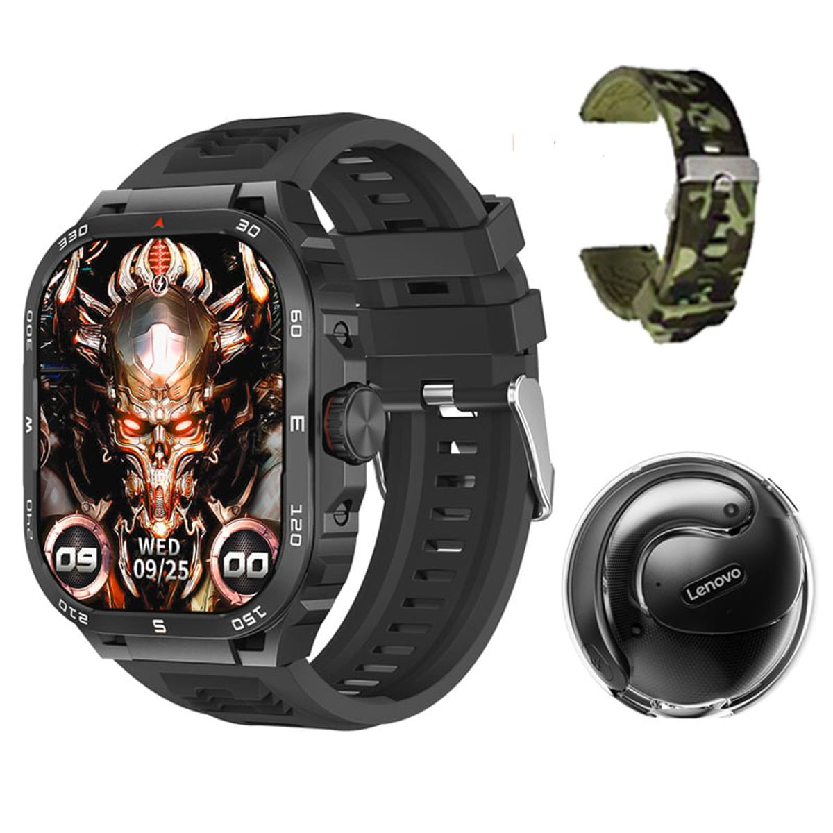 LENOVO - Audífonos Lenovo X15 Pro-Negro y Smartwatch Toumi GT-W Max-B Amoled