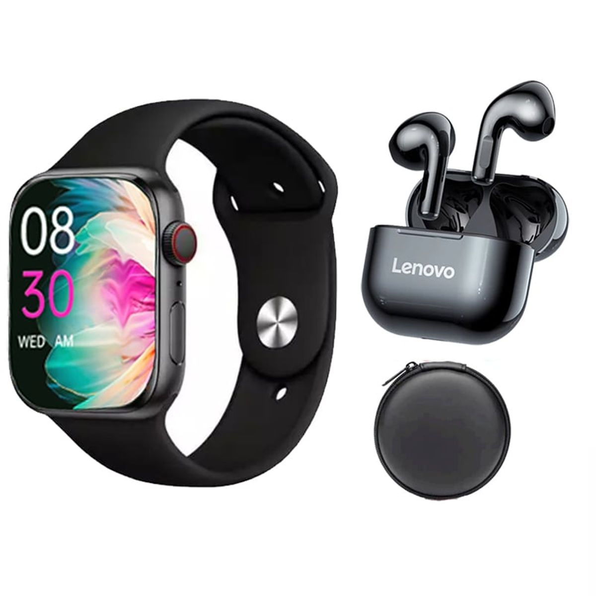 LENOVO - Audífonos Lenovo LP40-Negro y Toumi Watch S9 Pro-B y Estuche