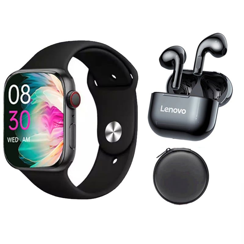 LENOVO - Audífonos Lenovo LP40-Negro y Toumi Watch S9 Pro-B y Estuche