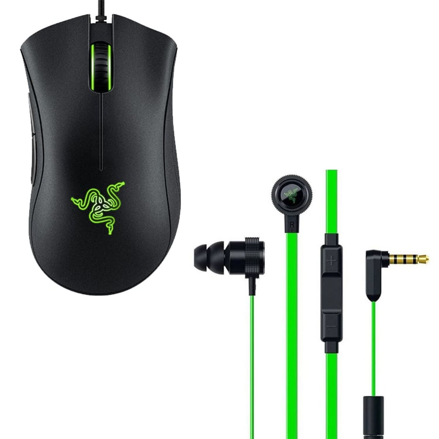 RAZER Mouse Razer DeathAdder Essential y Audifonos Razer