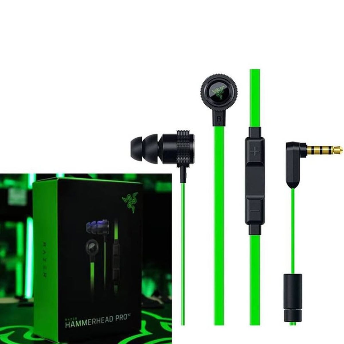 RAZER - Mouse Razer DeathAdder Essential y Audifonos Razer Hammerhead pro V2