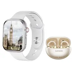 LENOVO - Audífonos TA140 Blanco Bluetooth y S10 W Reloj inteligente
