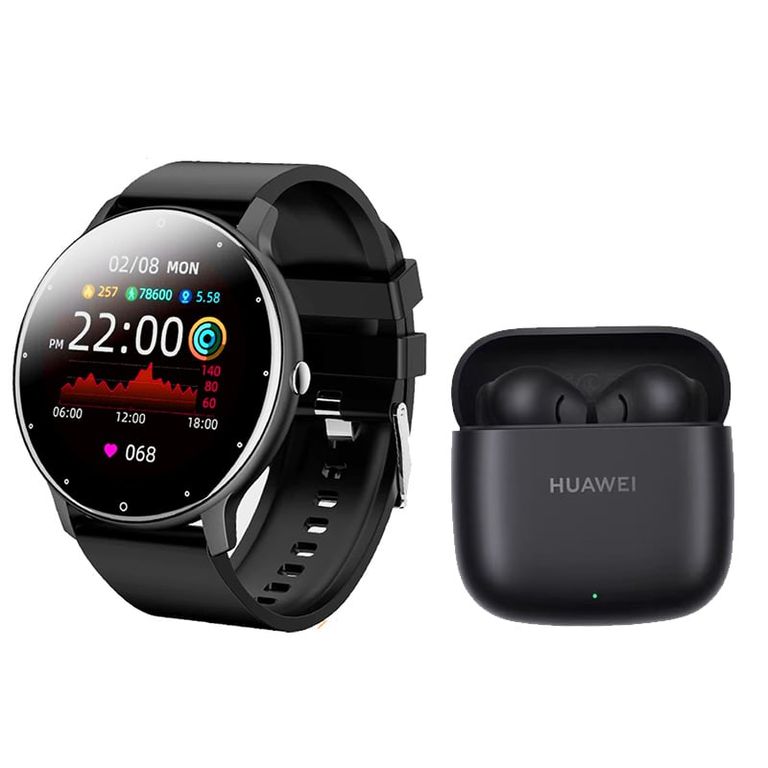 Freebuds se 2 Audífono-Negro y Toumi Fit 2-B Reloj inteligente