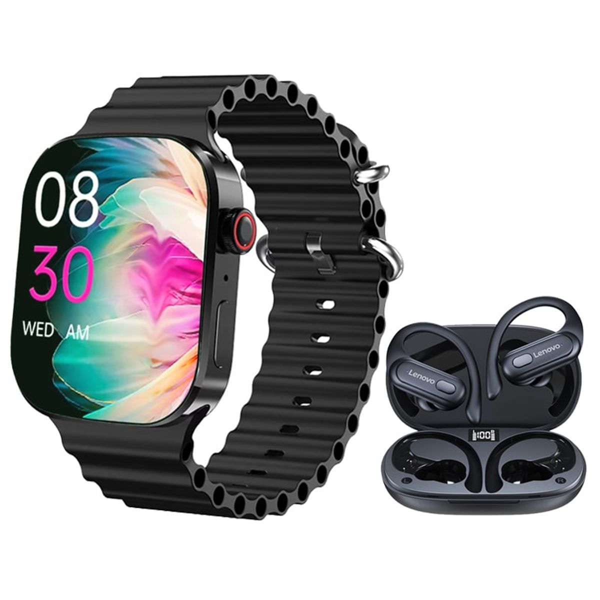 LENOVO - Audífonos Lenovo XT60 De  y Toumi I9 PRO MAX  Reloj inteligente-Negro d