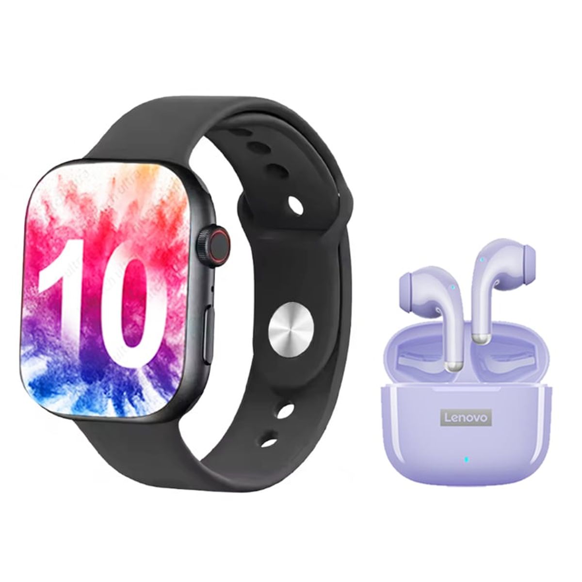 LENOVO - Lenovo LP40 PRO M Audífonos Bluetooth y S10 reloj inteligente B