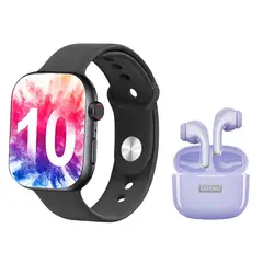 LENOVO - LP40 PRO M Audífonos Bluetooth y S10 reloj inteligente B