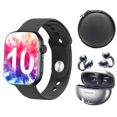 LENOVO - Audífonos TA140 Negro Bluetooth y S10 B Reloj inteligente Y Bag