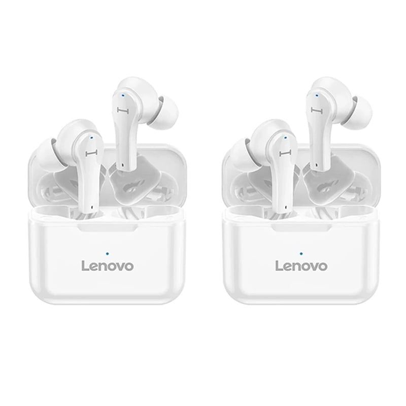 LENOVO - Set 2 Audífonos Lenovo QT82 Tws Bluetooth Inalámbricos Blanco