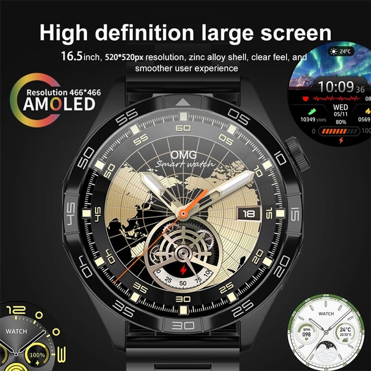 LENOVO - Audífonos Lenovo LP75-Blanco y Toumi GT-Zero-B Reloj inteligente