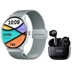 LENOVO - Audífonos LP40 Pro B Bluetooth y Fit Pro-W Reloj inteligente