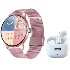 LENOVO - Audífonos LP40 Pro W Bluetooth y Fit Pro-P Reloj inteligente