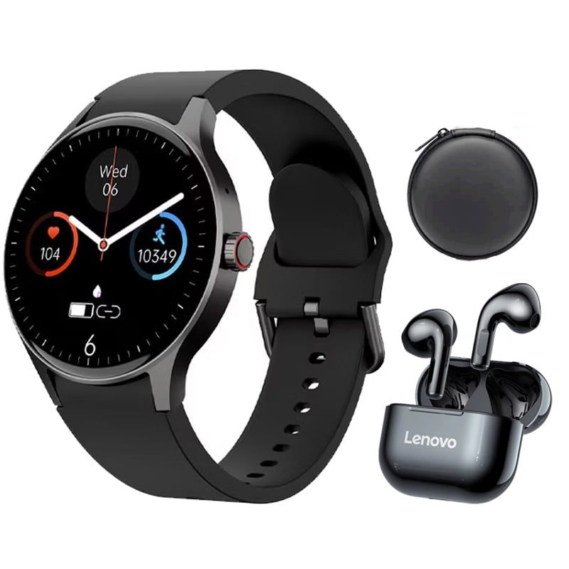 LENOVO - Audífonos Bluetooth Lenovo LP40 y Reloj Inteligente Y80-B y Estuchen