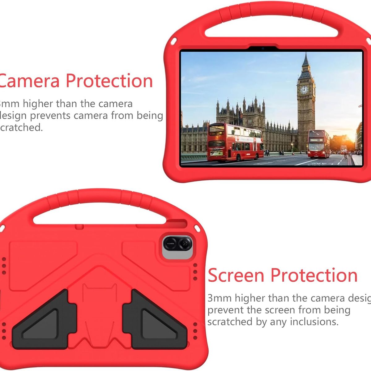 GENERICO - Funda De Goma Compatible Con Honor Pad X8A 11 Rojo