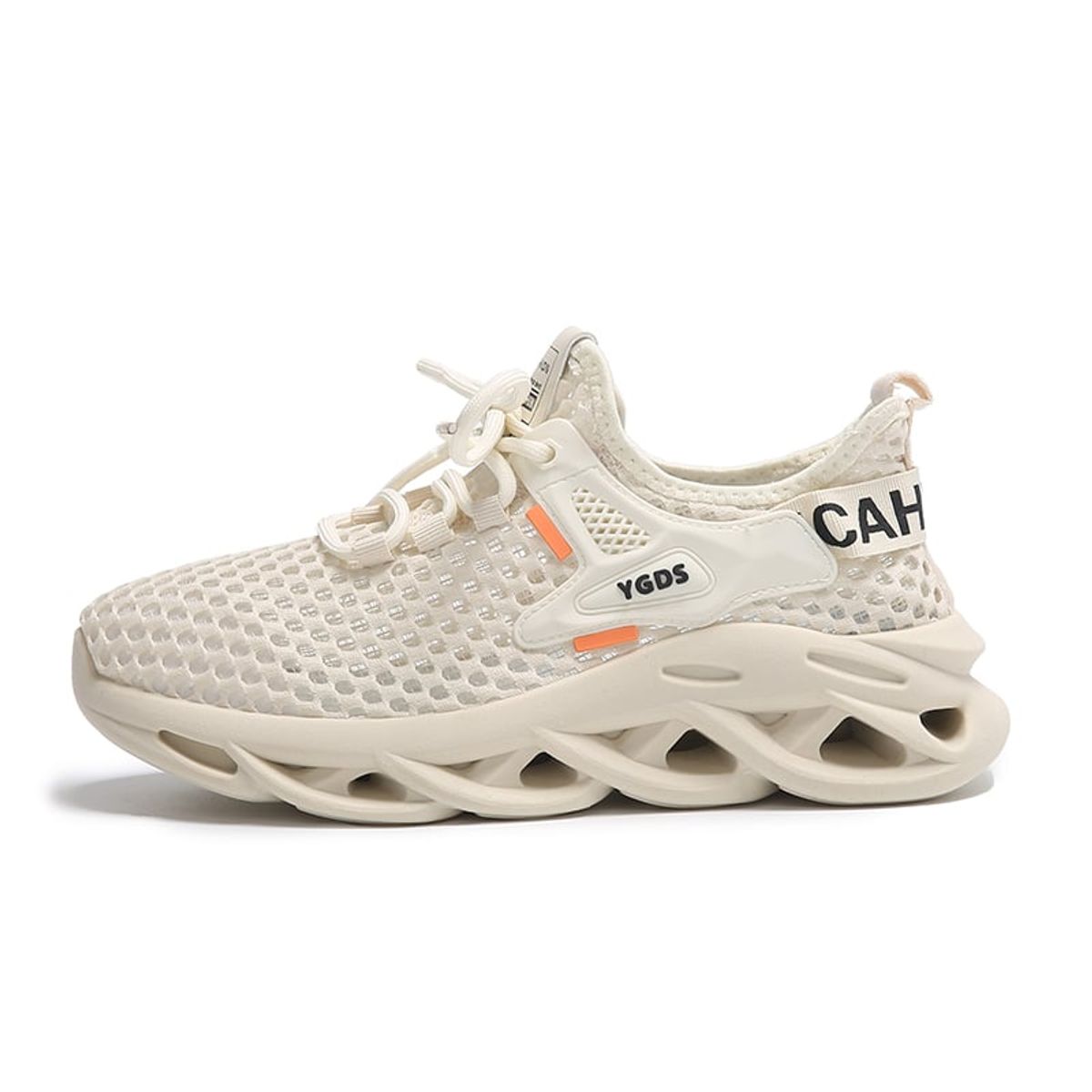 SHANDIAN - Zapatillas Plataforma Mujer Beige