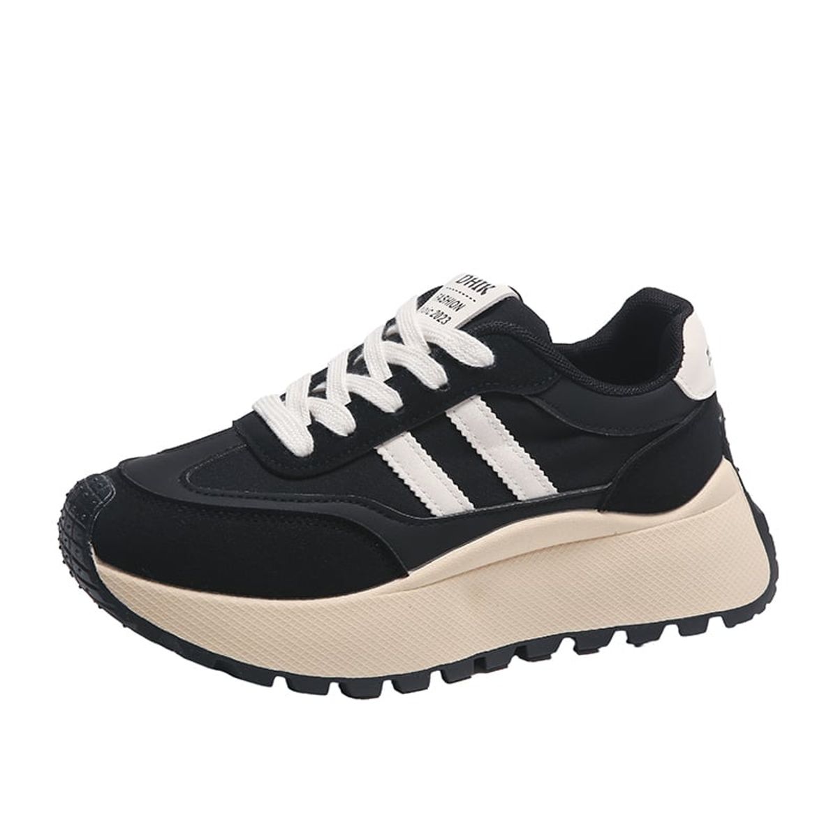 SHANDIAN - Zapatillas Plataforma Mujer Negro