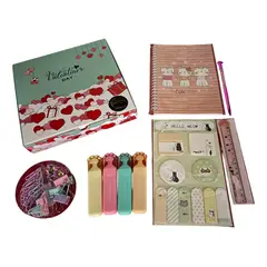 GENERICO - Box Libreta Caja Con Artículos De Escritorio Kawaii Gatito