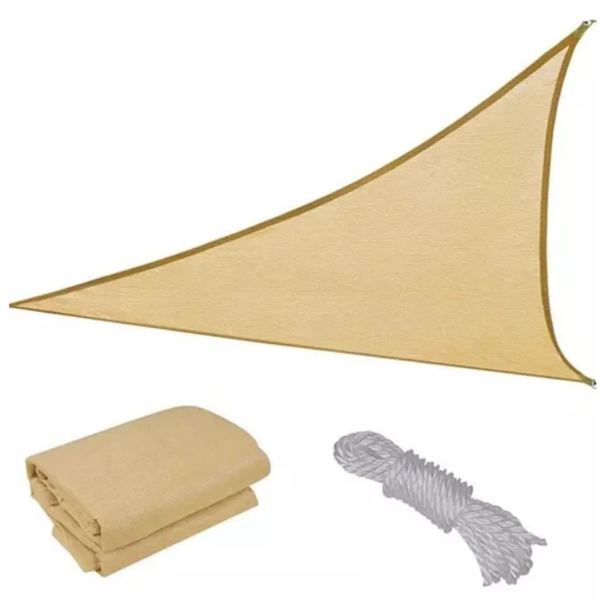 GENERICO - Toldo Vela Triangular 3.5 x 3.5 M