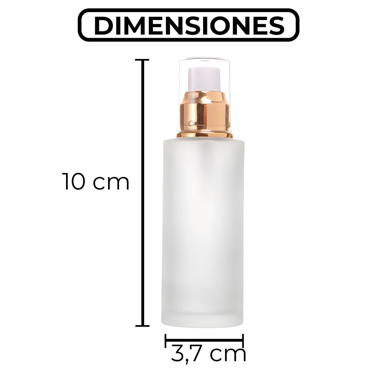 GENERICO - 12 Frascos Vidrio Esmerilado Dispensador Bomba Loción 30ml