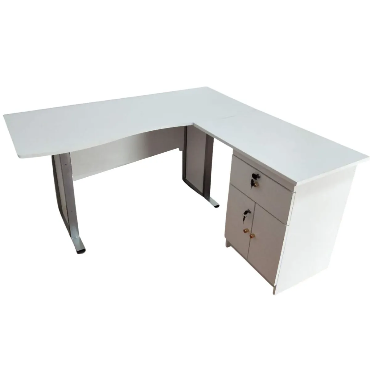 GENERICO - Escritorio Ejecutivo en L Blanco 135 cm