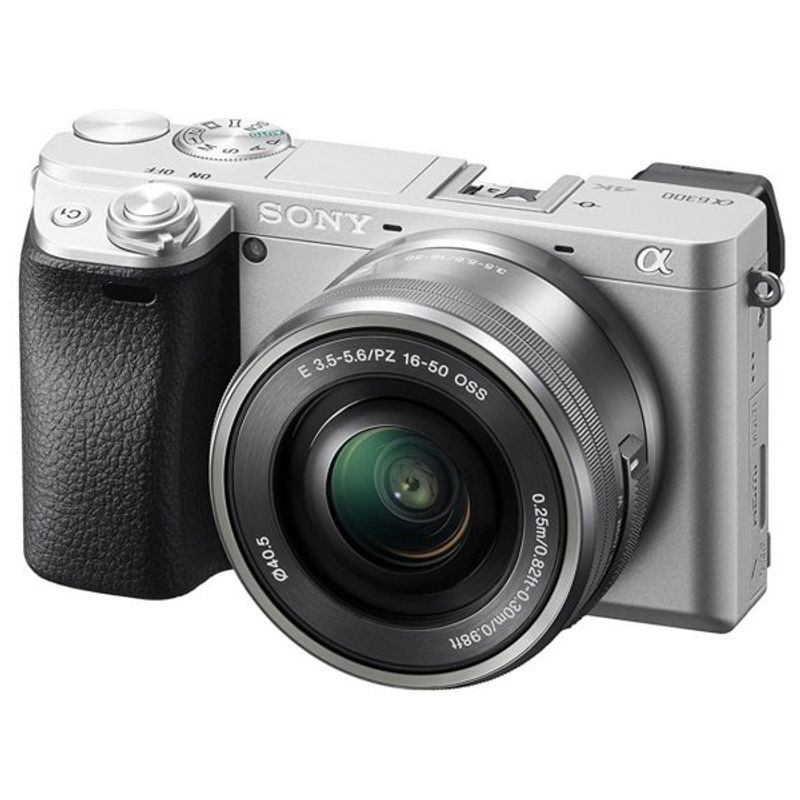 SONY - Sony Alpha A6400 Sin Espejo Cámara Con 16-50mm Lente - Plata