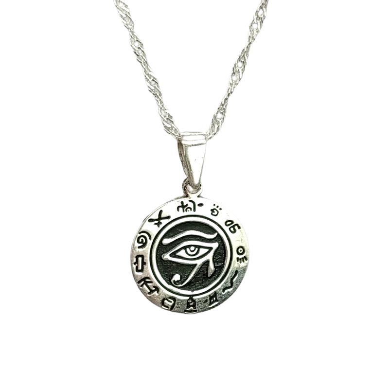 GENERICO - Collar Ojo de Horus plata Amuleto Contra Energías Negativas