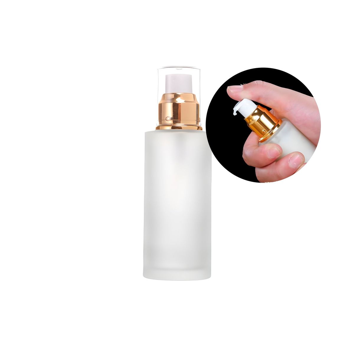 GENERICO - 12 Frascos Vidrio Esmerilado Dispensador Bomba Loción 40ml