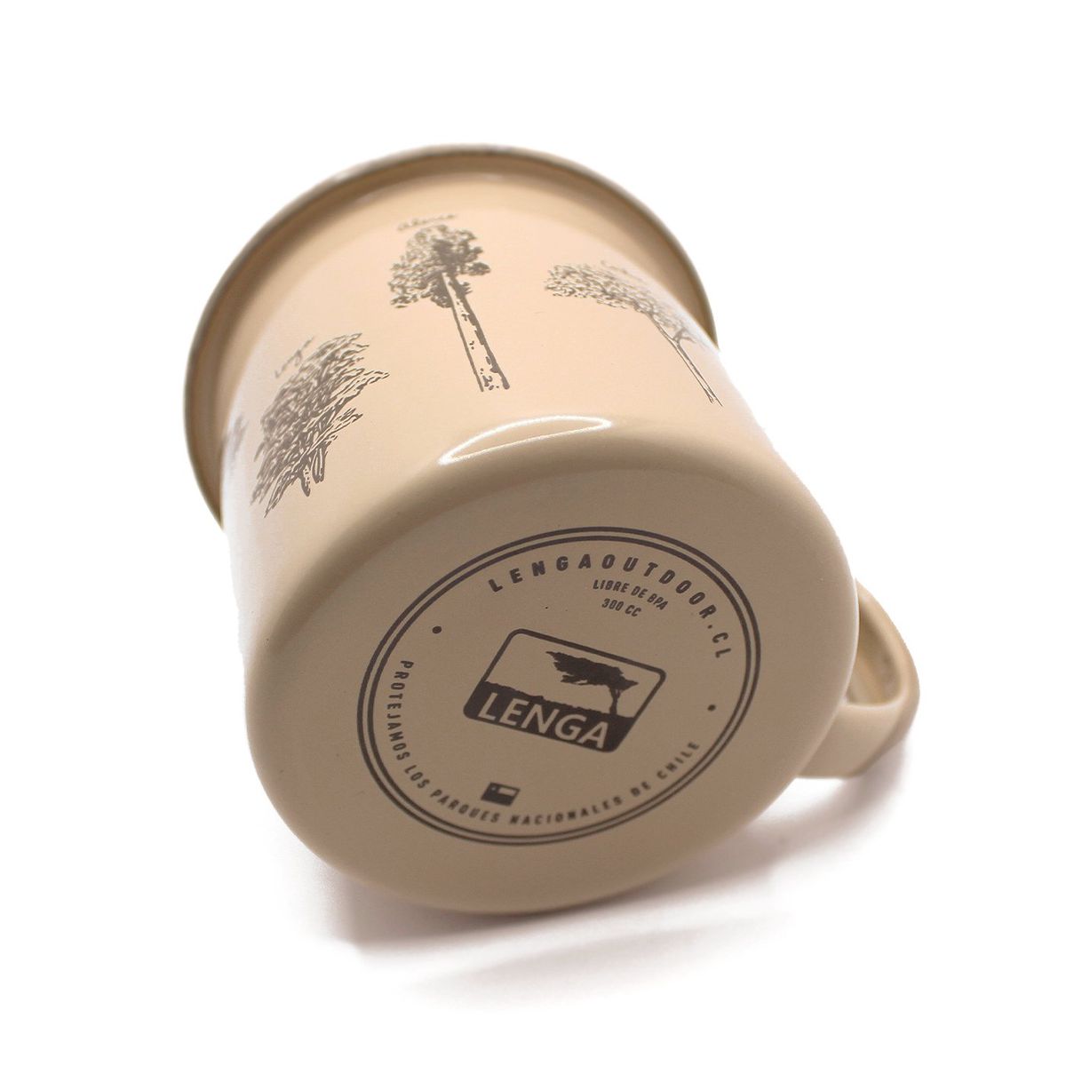 LENGA - Tazón Mug acero Esmaltado Flora Nativa 330ml Lenga®