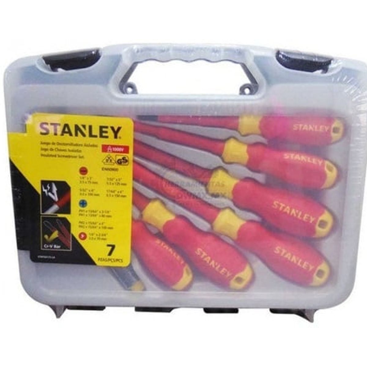 STANLEY - Juego destornillador aislado Stanley 7 piezas