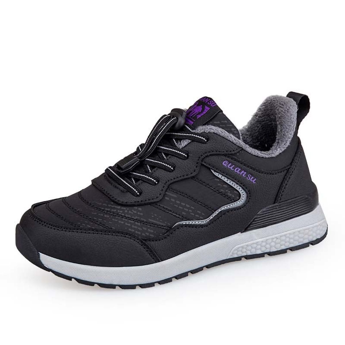 SHANDIAN - Bota temica chiporro impermeable mujer Negro
