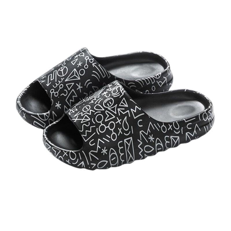 DANWEILE - Zapatillas de playa de coco antideslizantes de moda-negro.