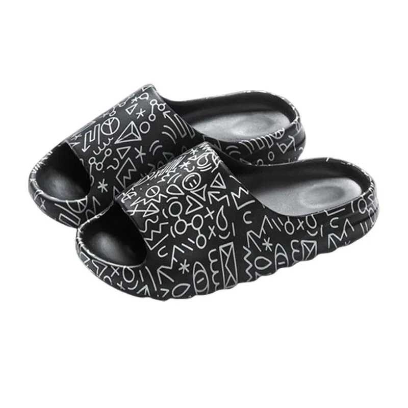 DANWEILE - Zapatillas de playa de coco antideslizantes de moda-negro.